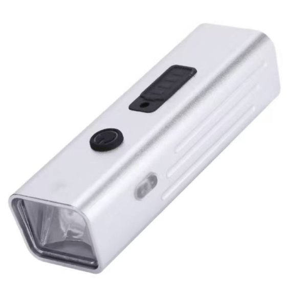 Aluminum Alloy Bicycle Front Light Type C Fast Charging, Intelligent Light Sensor, Real Time Battery Life Display, Ipx6 Waterproof For Outdoor Night Riding Safety银