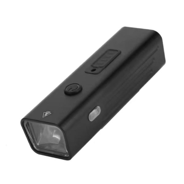 Aluminum Alloy Bicycle Front Light Type C Fast Charging, Intelligent Light Sensor, Real Time Battery Life Display, Ipx6 Waterproof For Outdoor Night Riding Safety黑