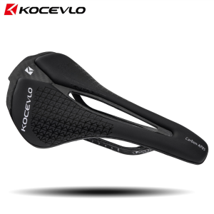 Kocevlo Ultra Light Pu Leather Bike Saddle With Carbon Base & Carbon Rails, Hollow Breathable Shock Absorbing Ergonomic Seat For Road & Mtb Cycling Comfort展示