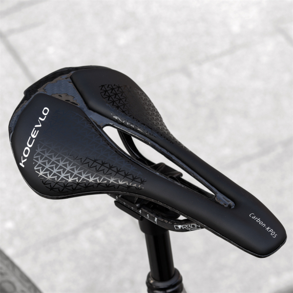Kocevlo Ultra Light Pu Leather Bike Saddle With Carbon Base & Carbon Rails, Hollow Breathable Shock Absorbing Ergonomic Seat For Road & Mtb Cycling Comfort展示图