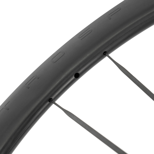 Retrospec Rs H280 700c Carbon Road Bike Wheelset, 58mm Carbon Rim With Carbon Spokes, 54t Ratchet Hub, Center Lock Disc, Tubeless Ready Lightweight 1230g Pair展示1